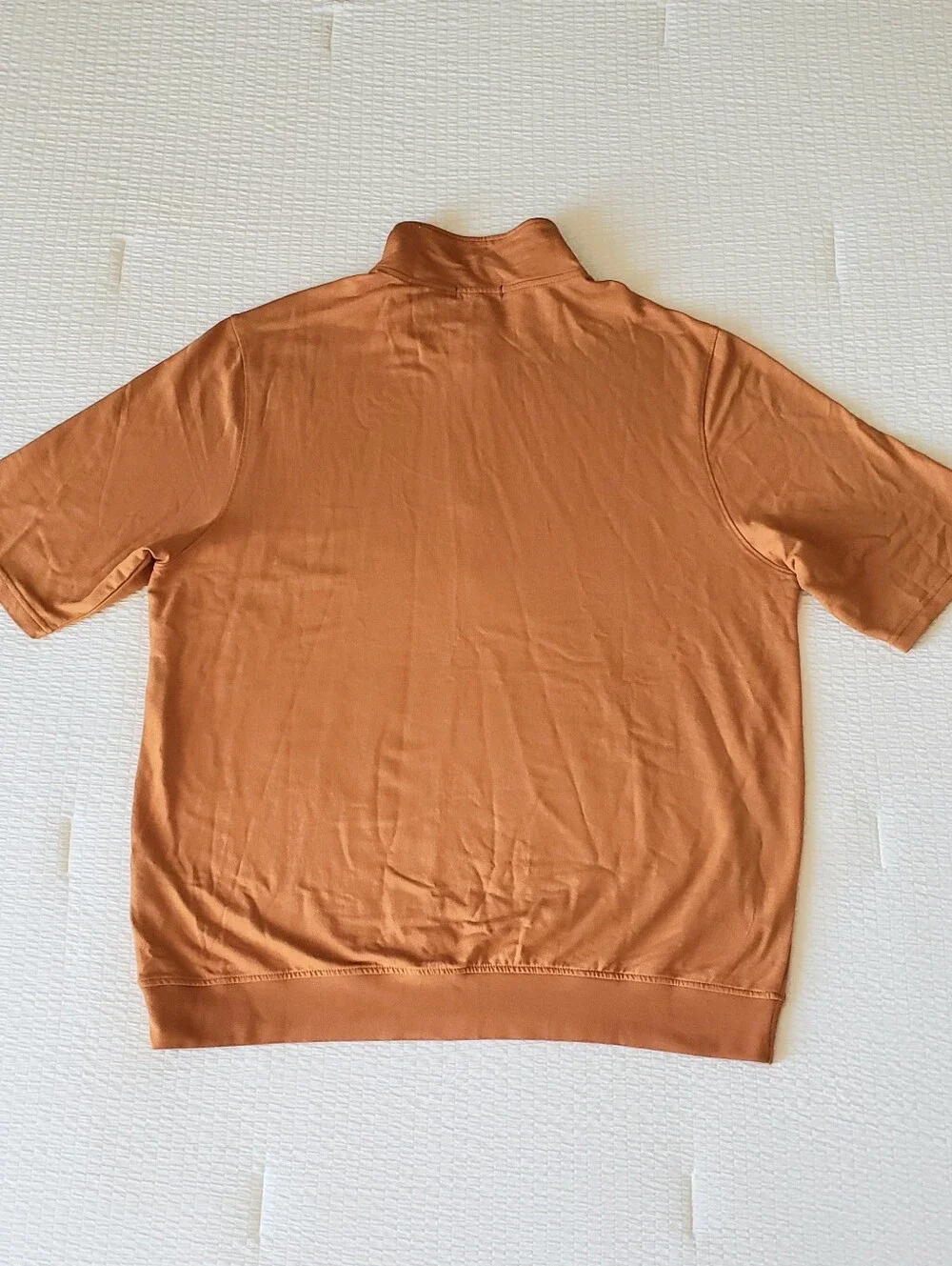 TRUE RELIGION Men's 1/4 Zip Pullover SS Lightweight Sweatshirt (XXL) Orange/Blue